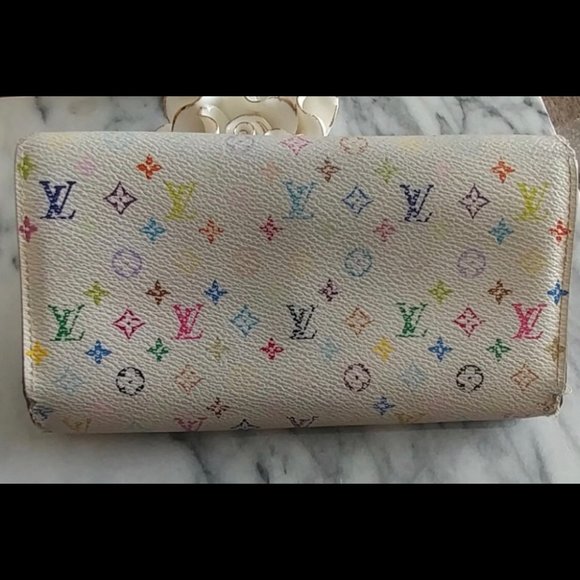 Louis Vuitton Discont. Takashi Murakami Monogram Multicolored Wallet - Picture 5 of 13